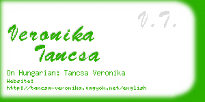 veronika tancsa business card